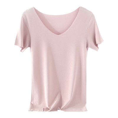 无痕短袖莫代尔薄款冰丝内搭睡衣