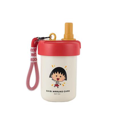 杯具熊带茶隔不锈钢吸管杯