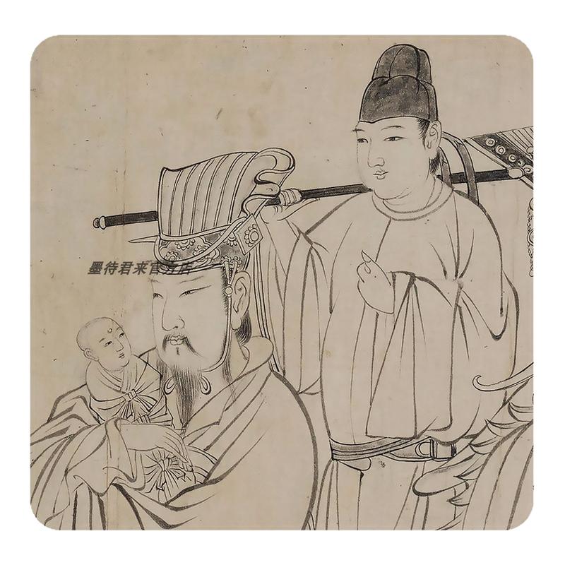 吴道子《送子天王图》原大字画