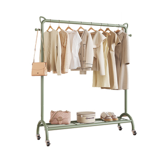 加粗晾衣架落地卧室挂衣架家用宿舍移动室内晒被子衣服收纳置物架