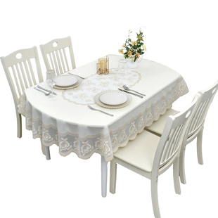 桌布餐桌布台布pvc塑料防水防烫免洗家用欧式椭圆形客厅茶几布