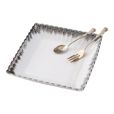 欧式风格工艺镀银陶瓷盘