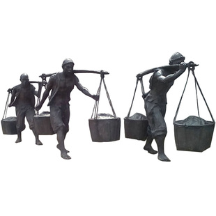 户外大型定制铁路工人主题雕塑詹天佑人物铜雕公园田园景观可定制