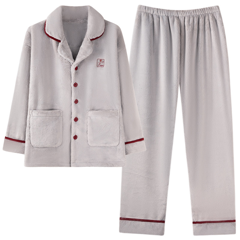 芬腾可安睡衣秋女款2026新款冬季珊瑚绒加厚加绒大码家居服秋冬天