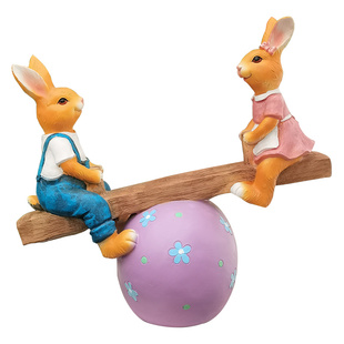 露台花园可爱兔子摆件卡通动物树脂户外庭院装饰礼品室外草坪造景