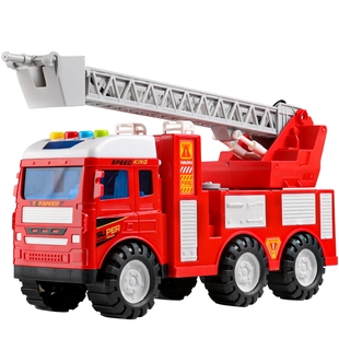 超大号儿童消防车玩具可喷水云梯车洒水车仿真小汽车模型男孩男宝