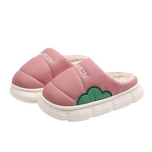 儿童棉拖鞋秋冬季女宝宝室内防水静音家居鞋男大童软底防滑亲子款