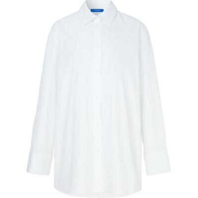 【限时折上9折】NINA RICCI 春夏男女内搭同款褶饰刺绣混纺白衬衫