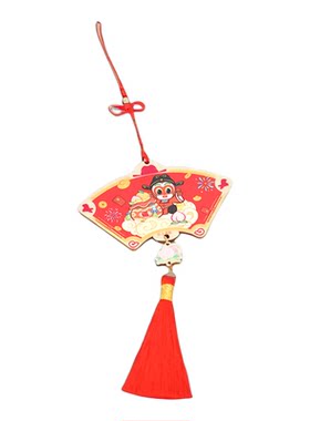 上美影孙悟空福运齐天马上送福木质挂件挂饰配饰客厅卧室动漫周边