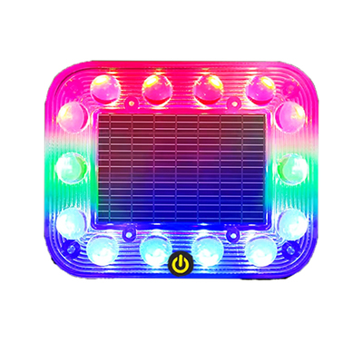 升级款太阳能警示爆闪灯触摸控制