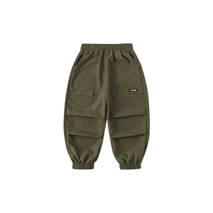 INSbobo童装2025春秋新款儿童长裤男女童工装束脚裤休闲百搭裤子