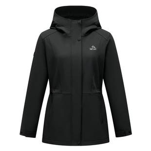 伯希和户外软壳衣女款秋冬防风保暖冲锋衣外套收腰显瘦运动风衣