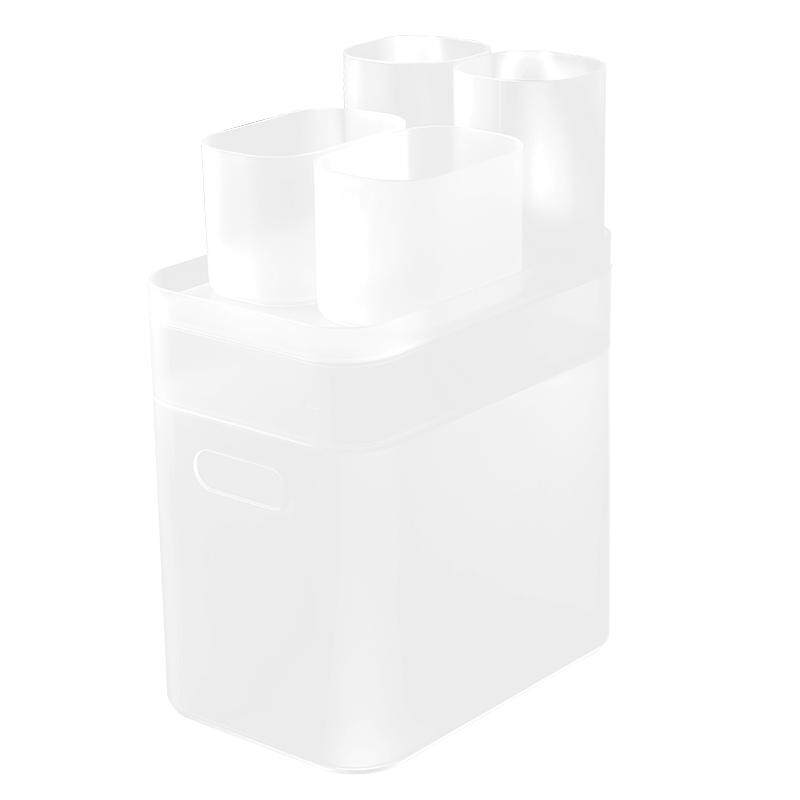 好媳妇桌面收纳盒日式单个装抽屉式可叠加家用化妆品文具收纳盒