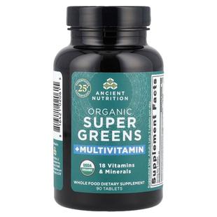 Ancient Nutrition,有机 Super Greens + 多维生素，90 片