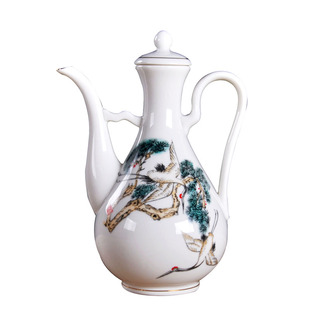 景德镇家用酒壶陶瓷一斤装青花瓷酒具酒壶可加热温酒壶小号分酒壶