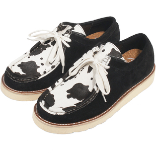 BLESS SHOE 23SS FUR WALLABEE 低帮真皮马毛拼色袋鼠鞋手工靴