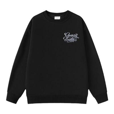 刺绣常规卫衣Guozii圆领棉宽松