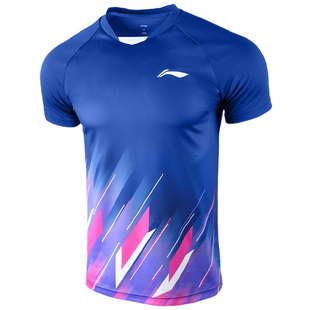 李宁羽毛球服套装男秋冬短裤网球服速干短袖上衣短裙运动服女定制