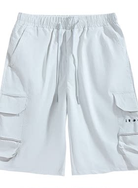 夏季薄款宽松休闲冰丝短裤子男孩
