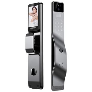 因硕V12airmax智能电子密码门锁掌静脉家用指纹锁入户门人脸猫眼