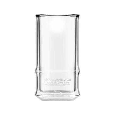 小罐茶园竹节玻璃杯300ml