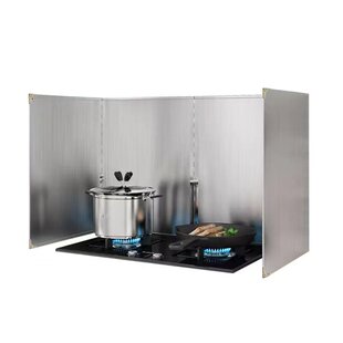 厨房挡油板煤气灶台耐高温不锈钢防油挡板炒菜防溅油烟机隔热挡板