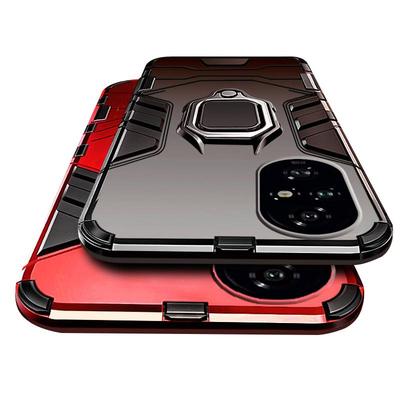 适用荣耀200pro手机壳华为荣耀100por新款高级感带支架全包防摔ELP-AN00铠甲ELI曲屏专用不顶膜女款高颜值男