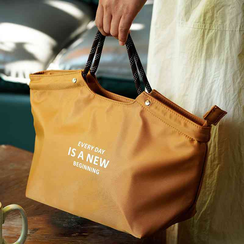 新款时尚手提保温便当袋防水便当带轻奢简约上班族学生轻便大容量