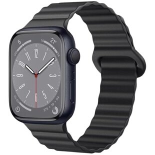 适用苹果s10手表iwatch9表带applewatch8s8硅胶s7ultra男se新款运动7女s6保护壳iphonewatch高级智能防水星光