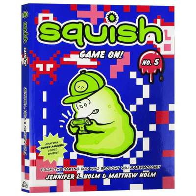 变形虫5 英文原版 Squish 5 Game On 纽约时报畅销书 英文版儿童漫画桥梁章节书 小学英语课外阅读 进口原版书籍