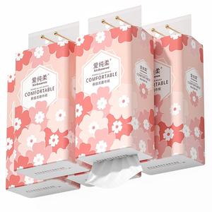 爱纯柔大包抽纸悬挂式卫生纸家用10提整箱批餐巾纸实惠装擦手纸巾