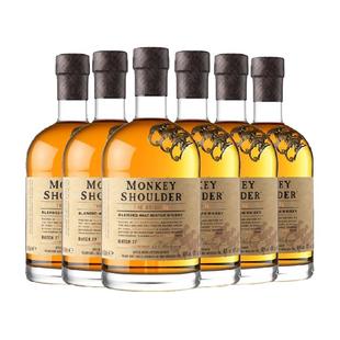 Monkey shoulder三只猴子调配麦芽苏格兰威士忌500ml×6瓶调酒