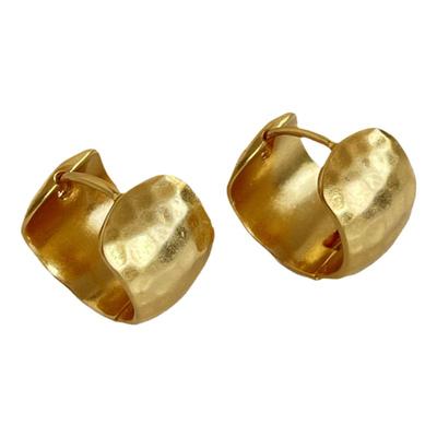 magicboxacc复古黄铜哑金耳圈