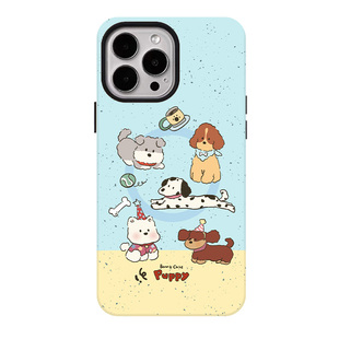 可爱西高地适用苹果17promax手机壳iphone16pro菲林磁吸支架个性华为P80小米15小众vivo防摔保护壳oppo小清新