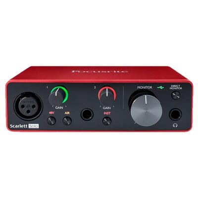福克斯特声卡Focusrite solo3代专业K歌录音电吉他配音直播有声书