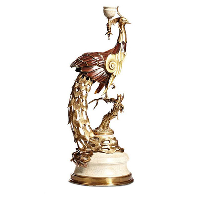 茱莉安法式奢华艺术陶瓷配铜烛台