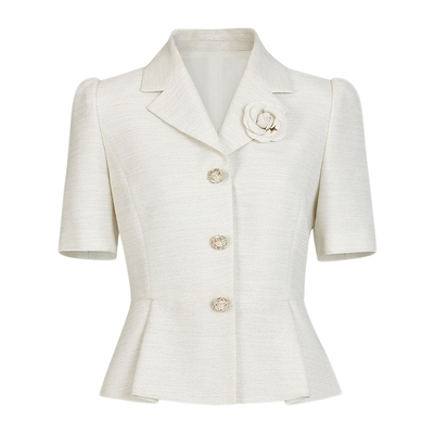 朗姿/MOJO AVENUE莫佐浪漫时尚简约短外套2025年新款优雅气质