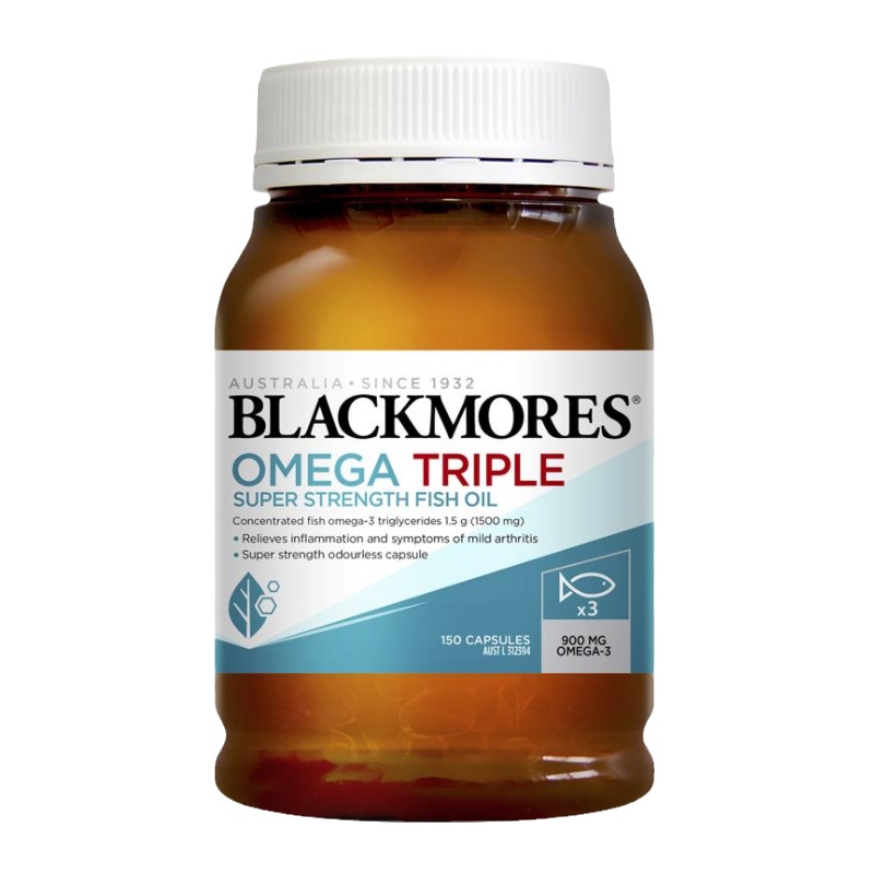 现货Blackmores Omega Triple三倍强度浓缩鱼油150粒 米雪高澳洲