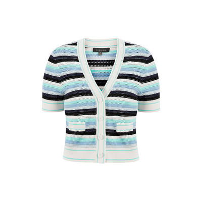 MARYLINGV领短袖针织开衫