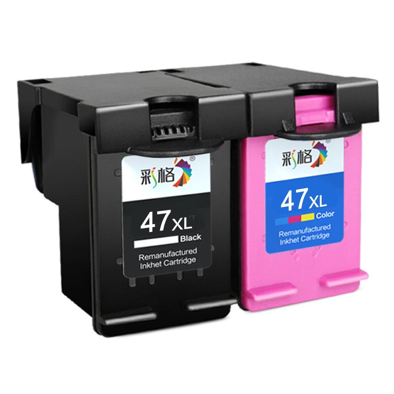 彩格适用惠普47墨盒HP DeskJet 4800 4825 4826 4829 4828 4877 4926喷墨黑彩色4976打印机连喷DJ4925非原装