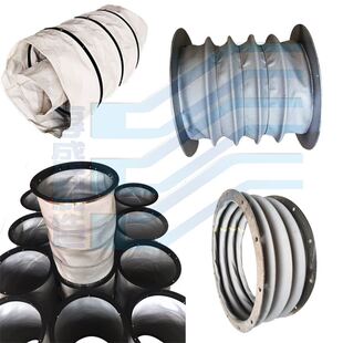 帆布软连接风机柔性软排风管道软管软接头防火耐高温通风伸缩风管