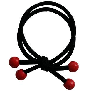 彩色红色头绳小橡皮筋发圈女扎头发绳头饰儿童珠子发饰品胶圈皮套