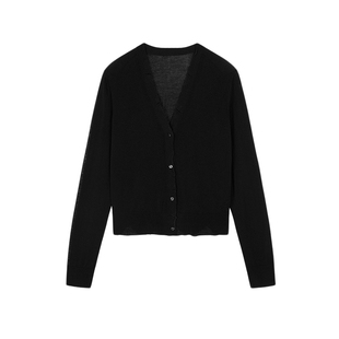 【早春上新】JNBY/江南布衣25春毛衫女V领开襟修身通勤5P2312390