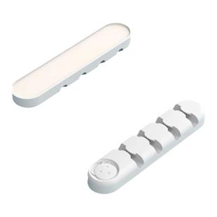 小熊数据线收纳桌面理线器充电线固定夹办公桌简易整理夹免钉自粘防缠绕床头多功能硅胶小巧卡通网线卡扣