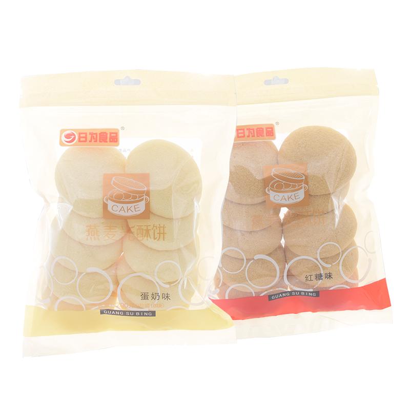 光酥饼日为食品200g广东特产燕麦红糖蛋奶味零食早餐糕点心无夹心