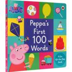 Peppa Pig Peppa's First 100 Words 进口英文原版绘本 粉红猪小妹 小猪佩奇 纸板翻翻书 100个单词peppa pig英文版first100words