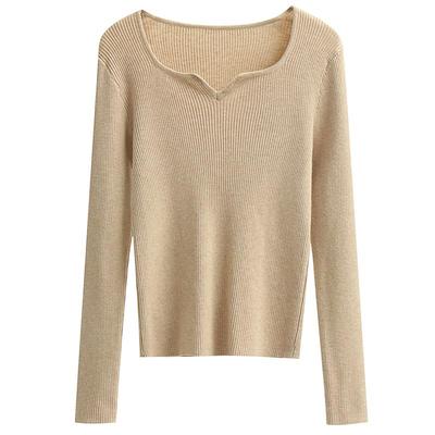 v领毛针织打底衫春秋季