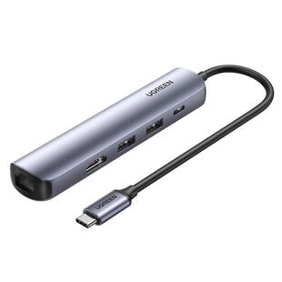 绿联TypeC扩展坞通用MacBook手机笔记本电脑转接头USB-C转HDMI转换器雷电3转接头千兆网口拓展坞投屏多接口