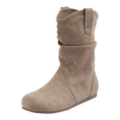 达芙妮2025秋冬新款复古堆堆靴子