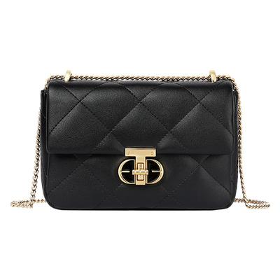 啄木鸟小香风真皮菱格链条包